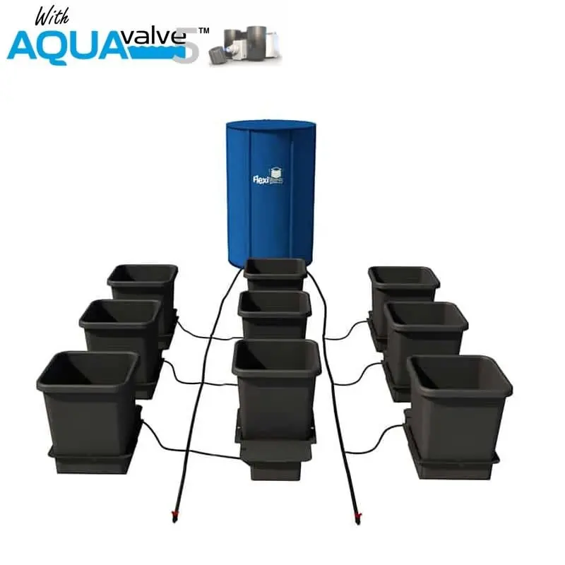 Autopot 9 Pot System Aquavalve 5 With 15L Pots And 100L Tank - Hydroponic Systems 1