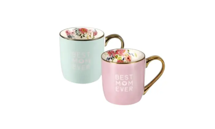 “Best Mom” Gold Print Mug – 340Ml (Assorted) 1