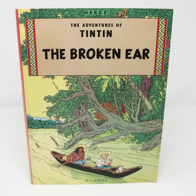 Vintage 1979 70S Magnet Herge - The Adventures Of Tintin - The Broken Ear Comic Strip Story Paperback Book Reprint Rare 1