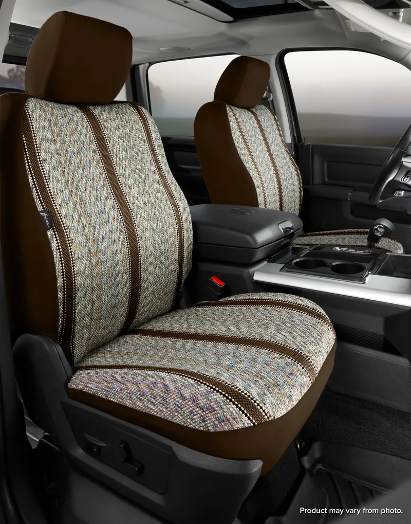 Fia Tr48-19 Wrangler Custom Seat Covers – Saddle Blanket Pattern, Brown Bucket Style 1