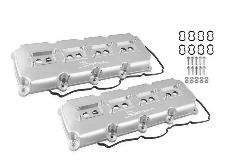 Holley Sniper 890015 Fabricated Aluminum Valve Cover Set 1