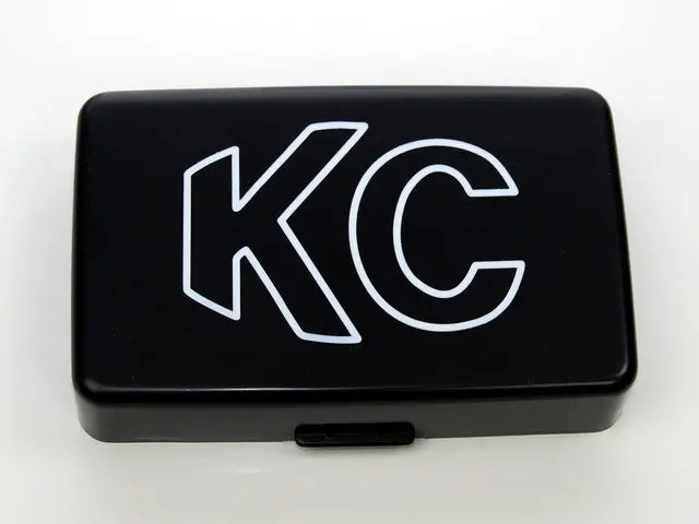 Kc Hilites 5309 Protective Plastic Cover – 5X7 Inch, Black With White Kc Logo Outline 1