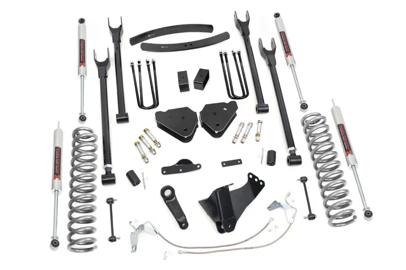Rough Country 58840 6-Inch 4-Link Gas Lift Kit – Ford Super Duty 4Wd (2008–2010) 1