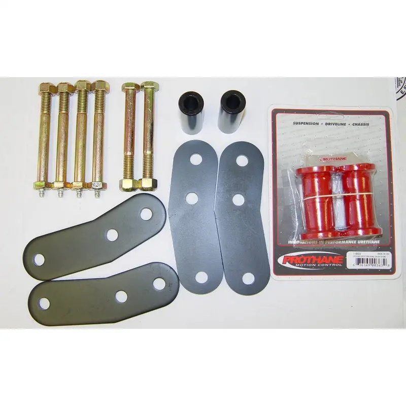 Rugged Ridge 18265.20 Greasable Heavy-Duty Shackle – Adds 1 Inch Lift, Red Bushings 1