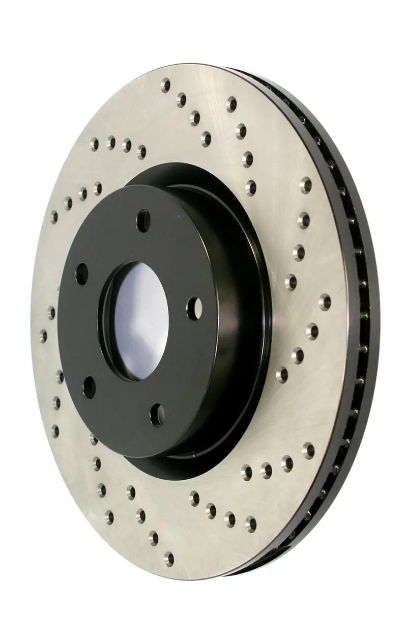Stoptech 128.61060Cl Cryo-Treated Cross-Drilled Front Left Brake Rotor – Sport Series 1