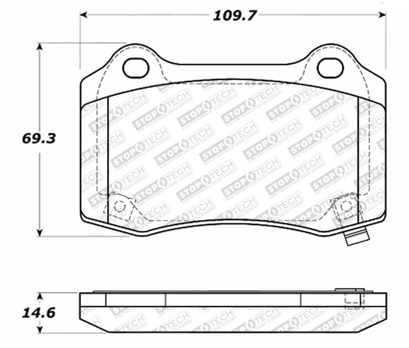 Stoptech 305.10531 Street Select Brake Pad Set – Includes Mounting Hardware, Optimized For Daily Driving 1