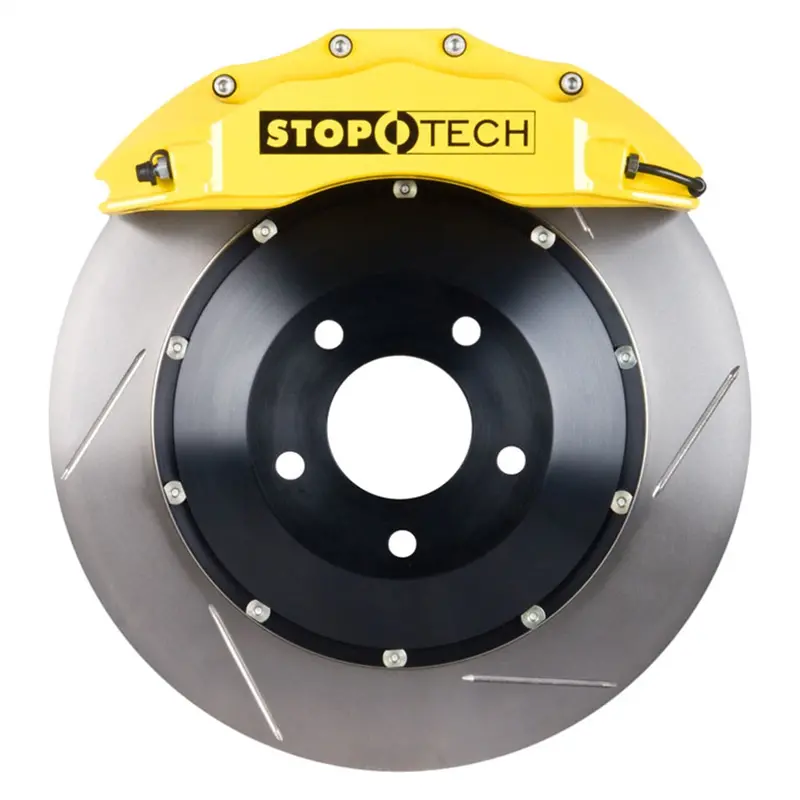 Stoptech 83.334.6800.81 Big Brake Kit – Two-Piece Front Rotors With Caliper Brackets 1