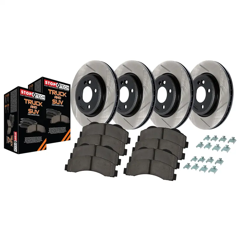 Stoptech 967.65042 Four-Wheel Slotted Brake Kit For Trucks – Axle Pack 1