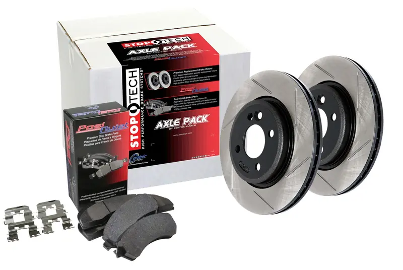 Stoptech Street Axle Brake Kit - Slotted Rear Rotors - Part 937.66519 1